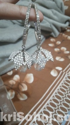 White Stone earrings